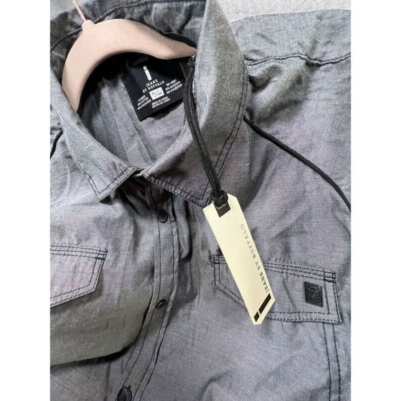 Jeans By Buffalo Button Up Shirt Adult Extra Large Gray Long Sleeve Casual Mens. - Picture 4 of 9